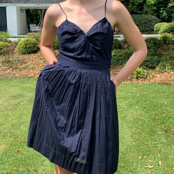 NWT New Navy GAP Pleated Sundress with Pockets 4 - Picture 1 of 7